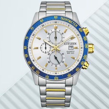 CITIZEN星辰 官方授權 Chronograph系列 三眼計時腕錶 AN3686-53A 母親節 禮物