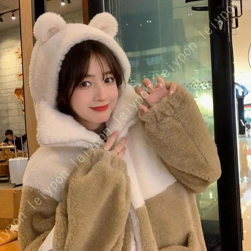 lee ボアジャケット レディース ボアコート ボアブルゾン コート  