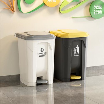 餐飲免彎腰專用垃圾桶大容量大號帶蓋商用腳踏腳踩廚房2025新款