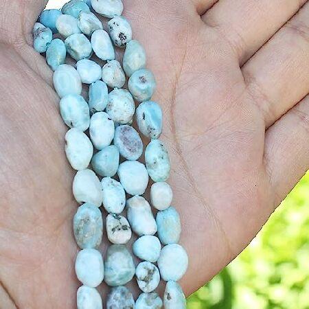 Jewelry Making Craft Natural 8x10mm Freeform Potato Pure Larimar Gemstone Loose Spacer for DIY Design Beads Strand 15