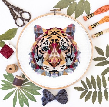 Tiger Cross Stitch PDF Pattern 十字繡