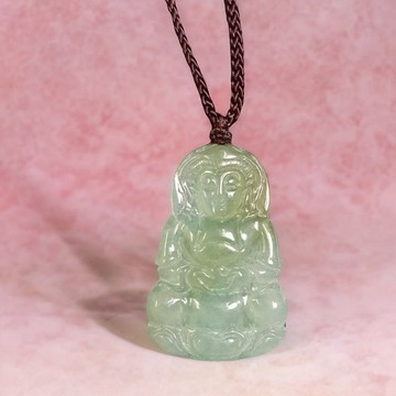 冰種翡翠觀音菩薩項鍊 | 天然緬甸玉翡翠A貨 | 送禮