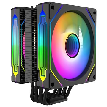 BE-COOL V6單平台 塔式散熱器  120mm液壓軸承風扇 6x6mm純銅導熱管  153mm塔高  ED-V6B  黑色  1個