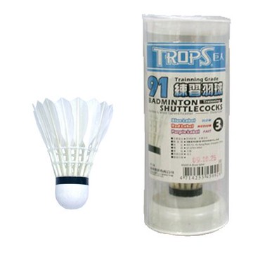 【文具通】TROPS藍標練習羽毛球45091A 3入 M5010029【APP滿額下單10%點數(單一帳號最高5000點)】1/31止