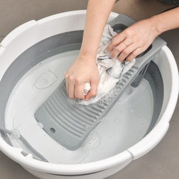 ⚪搓衣板家用折疊盆加厚搓洗一體盆內衣內褲特大號塑膠盆小戶型防摔