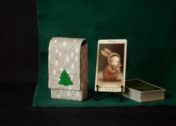 灰杉森林棉質塔羅牌收納袋 神諭牌套 塔羅牌夾