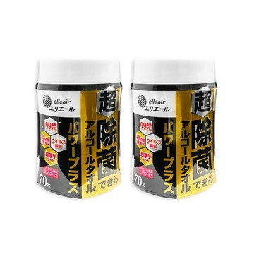 (2罐超值組)日本大王-elleair居家多用途大容量含蓋抽取式清潔濕紙巾1入/罐-加厚型70抽(廚房餐桌去污1次性抹布,家庭號厚實濕巾,萬用除塵紙)