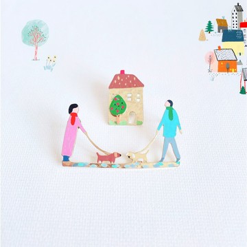 Story No.006 I Encounter I 黃銅胸針 I 英國手工製作
