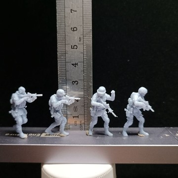 【台灣出貨】✨免運 微縮模型 微縮兵人 1/64微縮小人 使命召喚戰術小隊 小比例高精度人物3D打印模型擺件