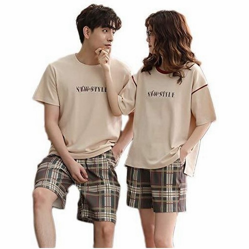 パジャマ ペア 半袖 カップル ペアパジャマ おしゃれ ペア パジャマ ペアパジャマ 綿 ペアルック パーカー ペア おそろい ペアルック 通販 Lineポイント最大0 5 Get Lineショッピング