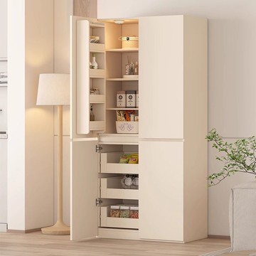 風餐邊櫃一體靠墻高櫃客廳儲物收納零食櫃家用廚房櫥櫃7G303197SFY 快速出貨