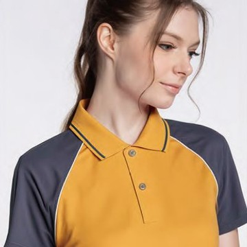 Sunrise 吸濕快乾排汗POLO衫(橘)-女款(88122-1)
