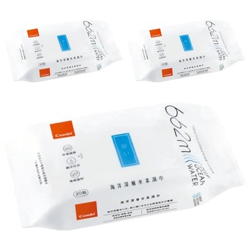 Combi 康貝 海洋深層水柔濕巾 厚型  2g  80張  3包