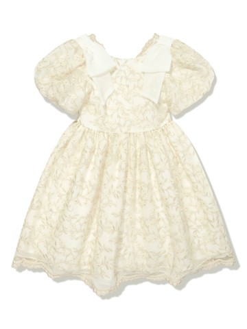 Patachou - floral-embroidered cotton dress - kids - Cotton/Metallic Fibre/Polyester - 12 - Neutrals