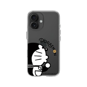 iPhone 16 Clear Case（相機按鈕） 透明 - 哆啦A夢 Doraemon - 哆啦A夢黑白款