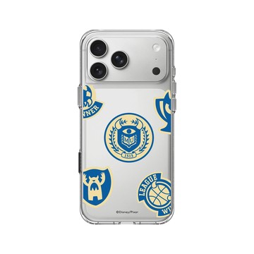 iPhone 17 Pro Max Clear Case（相機按鈕） 透明 - 迪士尼-皮克斯 PIXAR - 怪獸大學校徽3