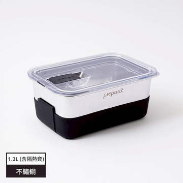 LIFT 系列可微波不鏽鋼保鮮盒 [4號] - 經典黑