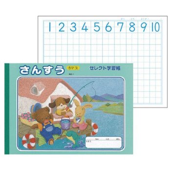 文運堂 セレクト学習帳 教科ノート B5 さんすう 6マス 22mm方眼 10冊セット KE-1