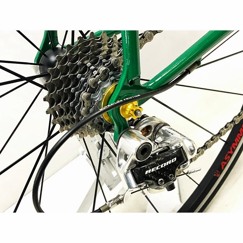 アマンダスポーツ AMANDA オーダー CFフレーム カーボン×クロモリ ハイブリッドフレーム CAMPAGNOLO RECORD ロードバイク  グリーン | LINEブランドカタログ