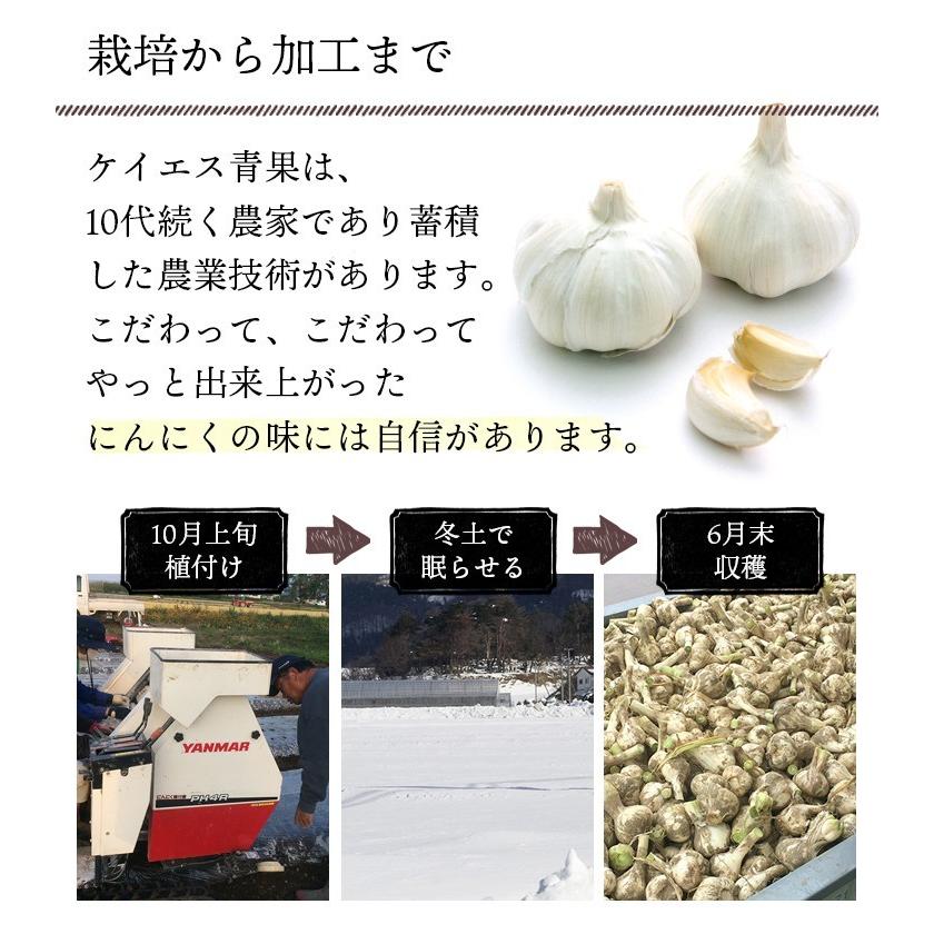 青森県産ムキにんにく 1kg（ホワイト六片種にんにく使用 大・中・小混合 冷蔵)