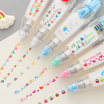 【台灣現貨 可愛繽紛】花邊帶 手帳裝飾 花邊立可帶 按壓花邊修正帶 照片/卡片/手帳DIY素材