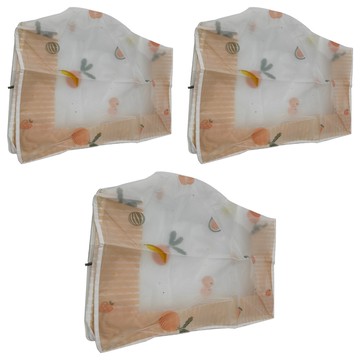 巧巧 立體棉被防塵袋  M(55 x 34 x 20cm)  透明色  3個