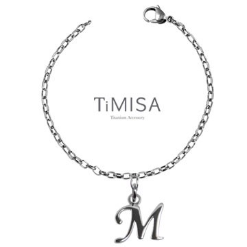 TiMISA《動感字母》純鈦手鍊(S)