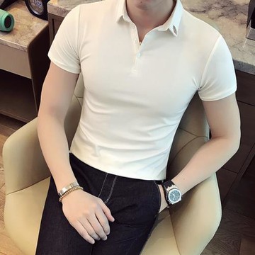 polo男短袖夏季潮牌翻領t恤韓版修身男士保羅衫休閑潮流帥氣高端