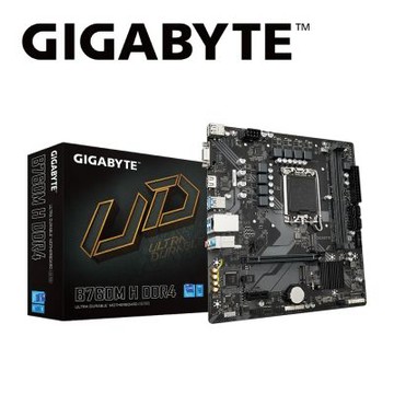 技嘉 B760M H DDR4 主機板+Intel i3-14100F【4核/8緒】