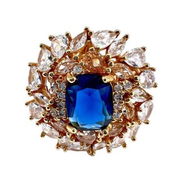 RJ New York 璀璨華麗閃耀鋯石戒指(金色)