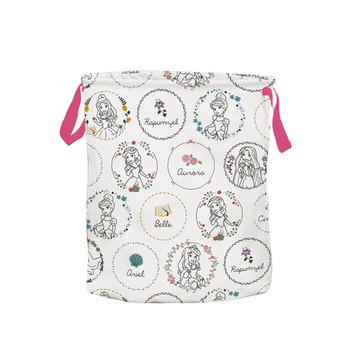 【Disney 迪士尼】圓形收納桶-公主系列 簡約公主 （直徑23*高26cm）_廠商直送