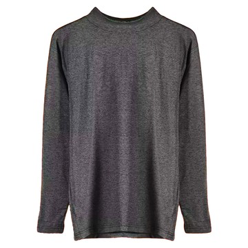 Meet Warm 女款單向導濕保暖發熱衣立領2件 SGS認證  L  炭黑