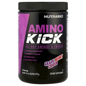 NutraBio, Amino Kick™，葡萄漿果味，9.6 磅（272 克）