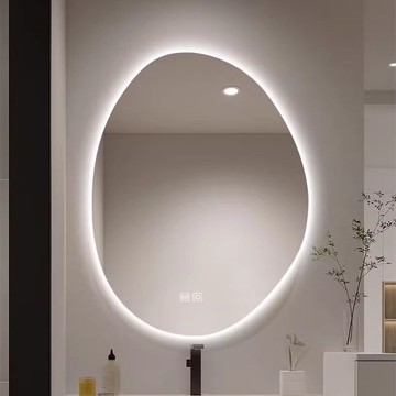 智能浴室鏡櫃 智能ins防霧浴室鏡 不規則異形 衛生間掛墻式 化妝鏡 洗手臺 發光鏡子 免運 開立發票 特惠/快速出貨 Y1108