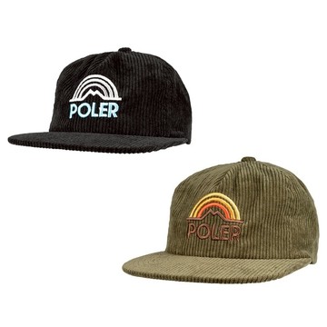 RAINBOW 燈芯絨休閒帽 / 棒球帽 (共2色) 黑色