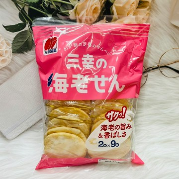 日本 三幸製果 仙貝 米果 海老仙貝/新瀉沙拉仙貝/沙拉芝麻油鹽味仙貝 18枚入 三種風味供選｜全店$199免運
