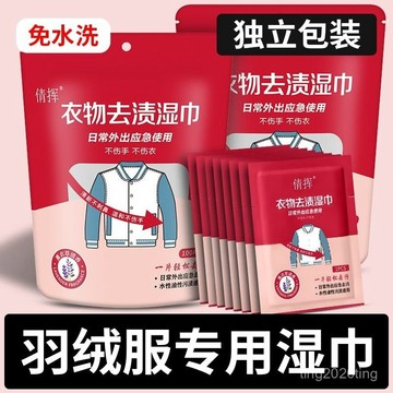 臺灣出貨🚚衣物去漬濕巾去汙應急免手洗隨身快捷攜帶衣漬獨立包裝衣服去油漬 JDGP