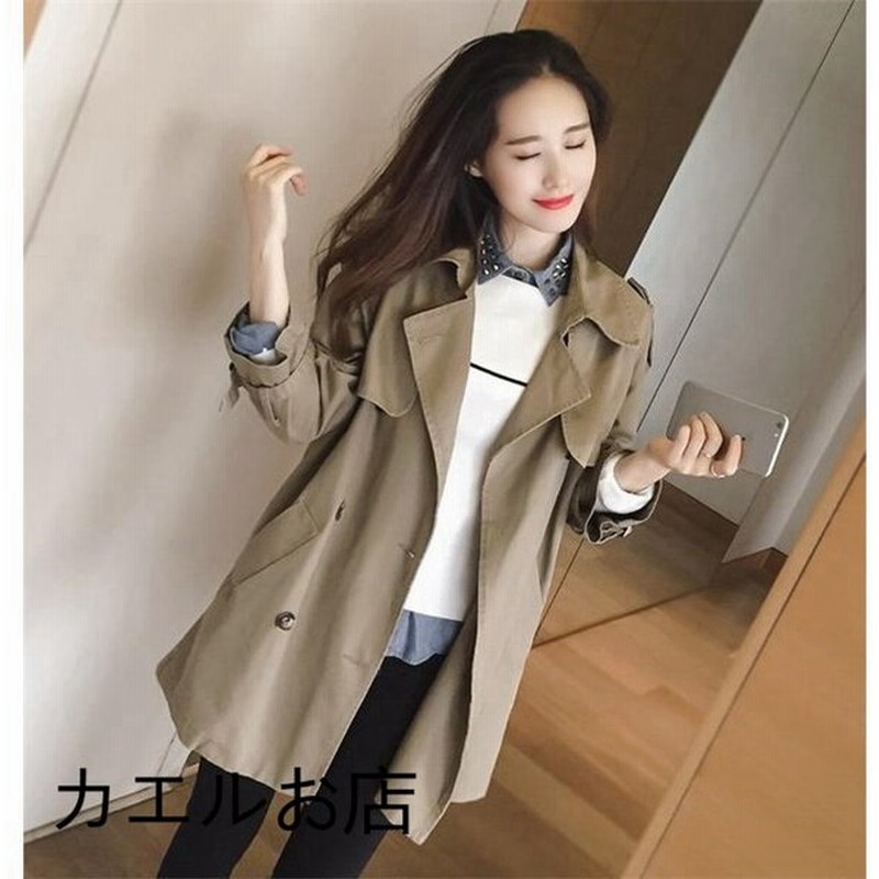 トレンチコート レディース スプリングコート 秋 ロング チェスター ミリタリー アウター カジュアル ファッション 19 代 30代 40代 40代 50代 通販 Lineポイント最大0 5 Get Lineショッピング
