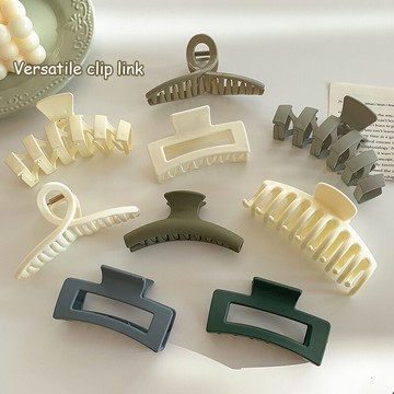 森系綠色抓夾女后腦勺發抓洗澡鯊魚夾網紅發夾小清新夾子發卡頭飾