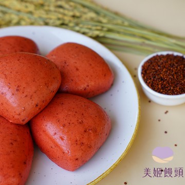 美姬饅頭 - 紅麴藜麥無糖米饅頭-50g*6顆
