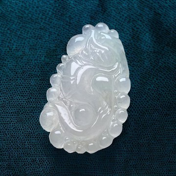 冰種翡翠懷古龍牌 | 天然緬甸玉翡翠A貨 | 送禮