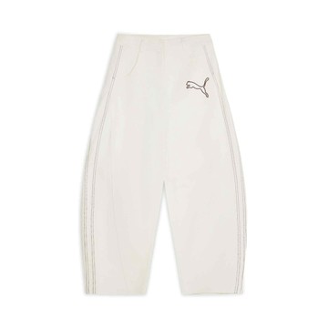 PUMA 長褲 流行系列 T7 暖白色 長寬褲 女 63980102