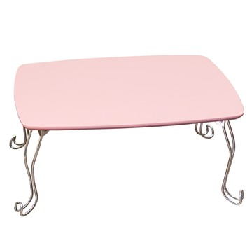 BuyJM 免組裝貓腳造型亮面折疊和室桌 70x50公分  粉色