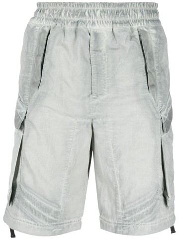 A-COLD-WALL* - faded-effect cargo shorts - men - Cotton/Polyamide - 52 - Grey