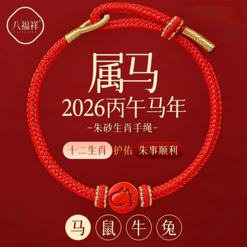🔥台灣出貨✨紫南宮過爐加持🧧2026馬年紅繩手鏈 編織紅繩 本命年紅色手繩 招財開運 馬鼠牛兔太歲平安護身符手鏈手環