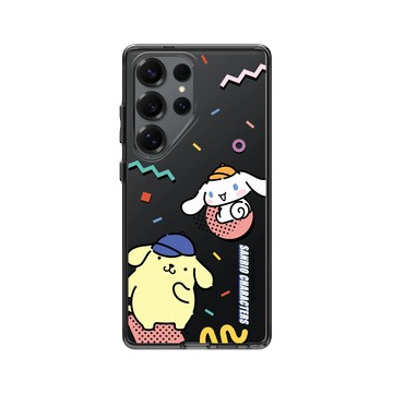 Galaxy S25 Ultra Clear 酷墨灰 - 三麗鷗-布丁狗＆大耳狗綜合圖 Mix Characters - 繽紛布丁狗＆大耳狗
