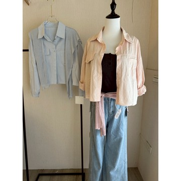 WP女裝｜韓版披肩挺版襯衫 女外搭襯衫 女挺版襯衫 50006