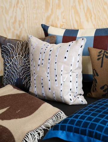 北歐設計師款 - 刺繡抱枕套 BIRCH, NATURE 樺木