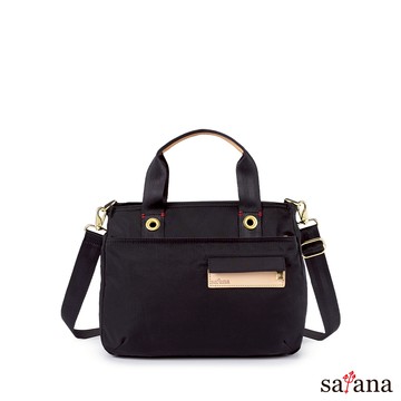 【satana】Soldier 美好生活貼心手提包-亮黑(SOS2515)｜包包 斜背包 手提包 斜跨包 側背包 肩背包