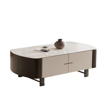 【MUNA家居】169型4.3尺岩板大茶几/抽屜緩衝滑軌